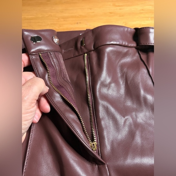 NWT Jonathan Simkhai- Pauline Faux Leather Pants. Size 12 - Picture 12 of 13